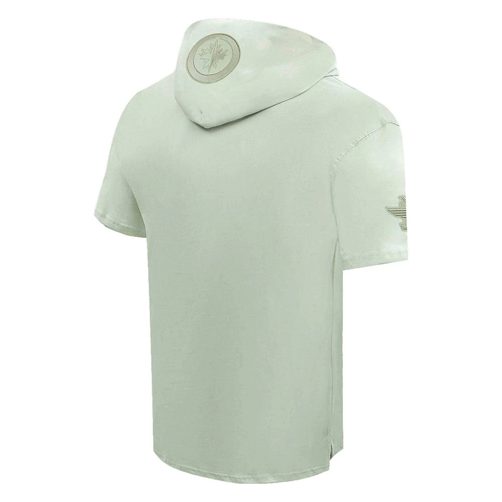 Men's Pro Standard Green Winnipeg Jets Neutral Short Sleeve Pullover Hoodie