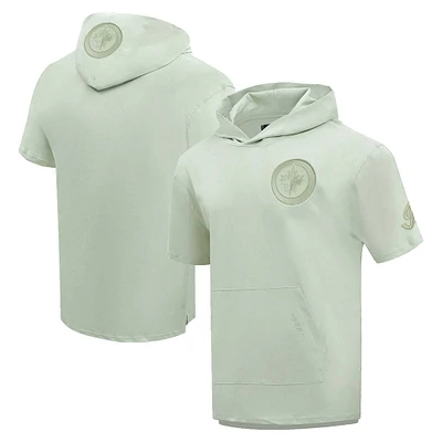 Men's Pro Standard Green Winnipeg Jets Neutral Short Sleeve Pullover Hoodie