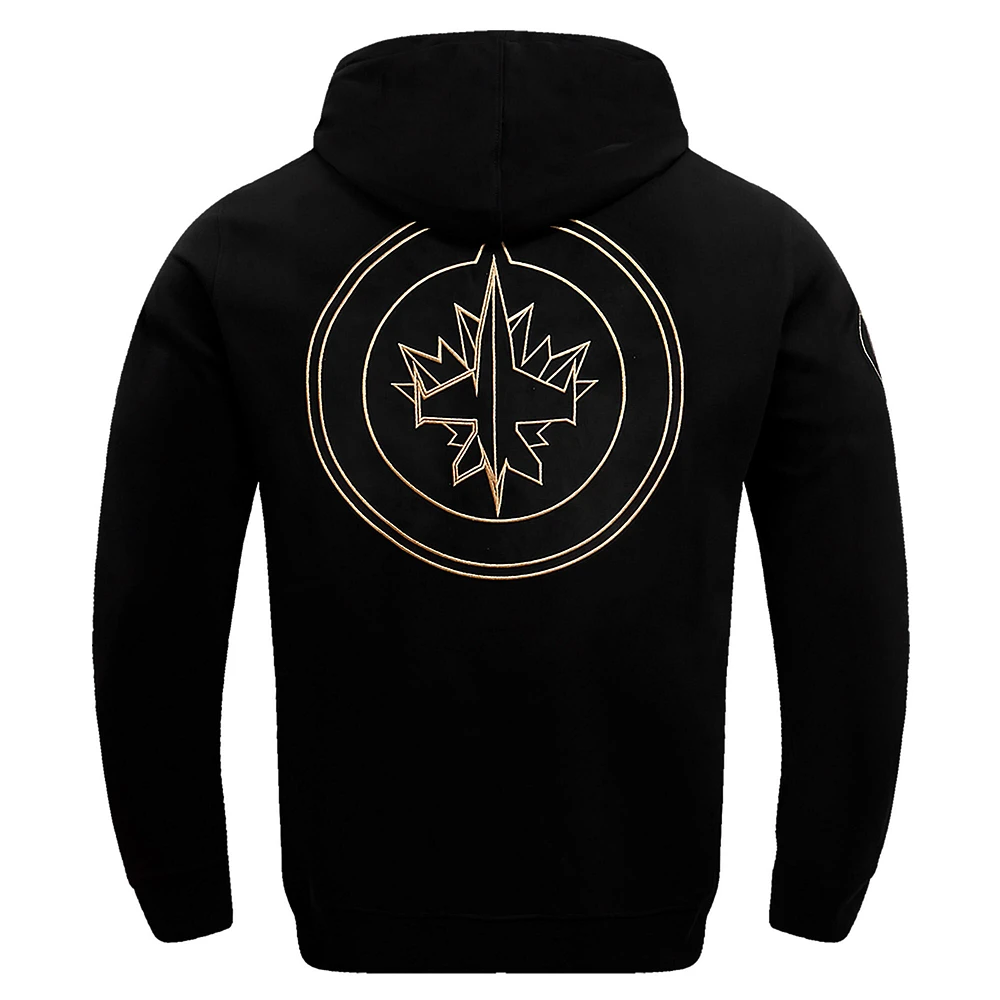 Men's Pro Standard Winnipeg Jets Black & Gold Pullover Hoodie
