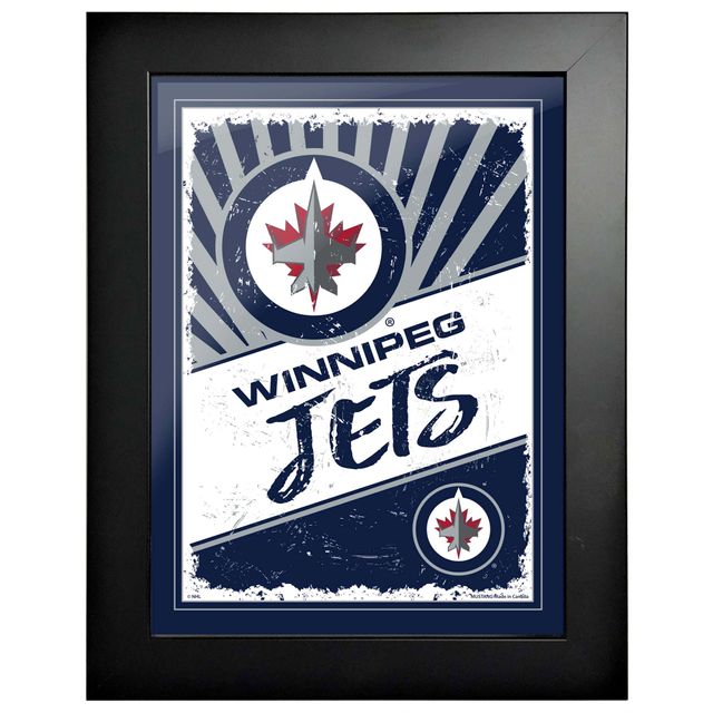 Jets de Winnipeg - Art encadré à imprimé classique de 12 `` x 16 ''