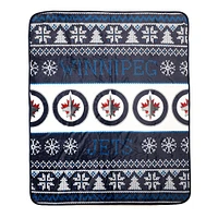 Winnipeg Jets 2-Pack 50" x 60" Holiday Throw Blanket and Cushion Set