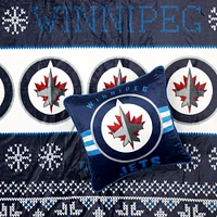 Winnipeg Jets 2-Pack 50" x 60" Holiday Throw Blanket and Cushion Set