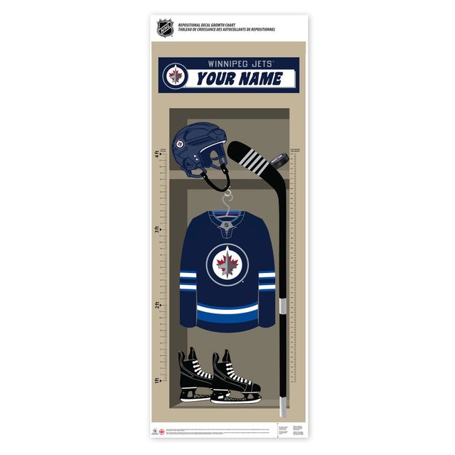 Winnipeg Jets - Tableau de croissance repositionnable personnalisé de 24'' x 60''