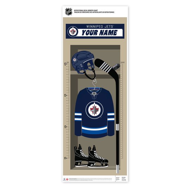 Winnipeg Jets - Tableau de croissance repositionnable personnalisé de 24'' x 60''