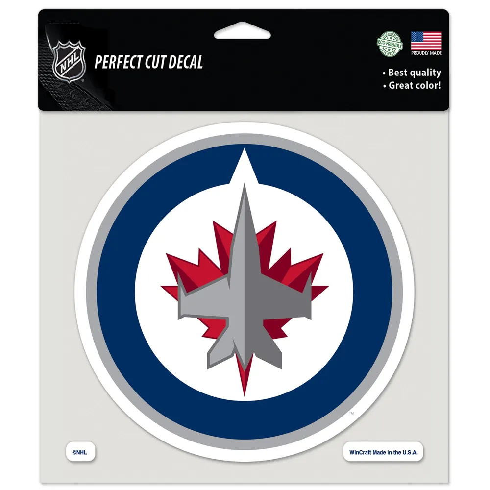 Décalcomanie découpée à l'emporte-pièce du logo de l'équipe des Jets de Winnipeg 8 '' x 8 ''