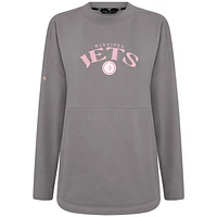 Women's Levelwear  Gray Winnipeg Jets Mother's Day Beaudry Arched Pullover Sweatshirt