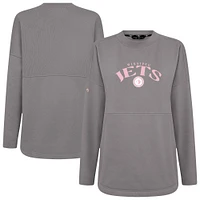 Women's Levelwear  Gray Winnipeg Jets Mother's Day Beaudry Arched Pullover Sweatshirt
