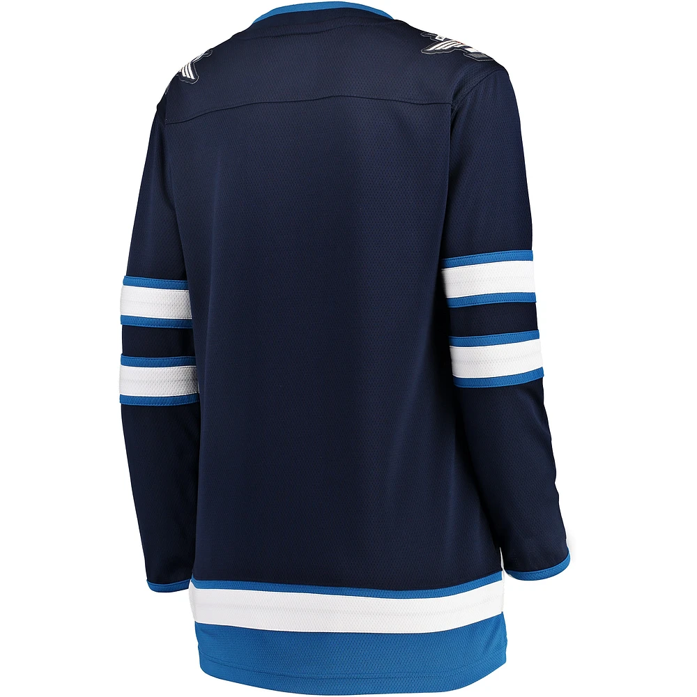 Women's Fanatics Blue Winnipeg Jets Home Breakaway - Blank Jersey