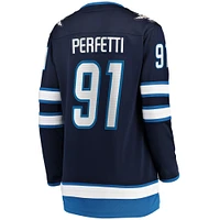 Women's Fanatics Cole Perfetti Navy Winnipeg Jets Home Breakaway Player - Jersey