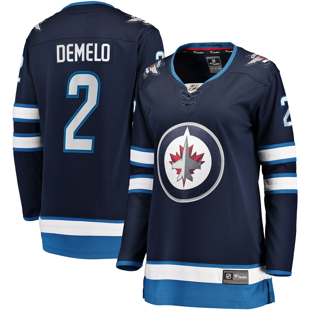 Women's Fanatics Dylan DeMelo Navy Winnipeg Jets Home Breakaway Player Jersey