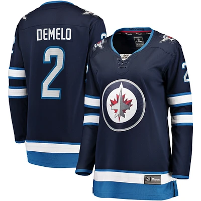 Women's Fanatics Dylan DeMelo Navy Winnipeg Jets Home Breakaway Player Jersey