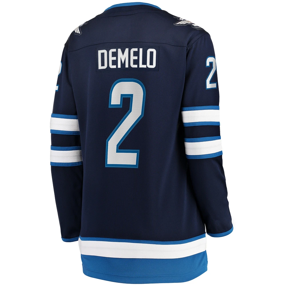 Women's Fanatics Dylan DeMelo Navy Winnipeg Jets Home - Breakaway Player Jersey