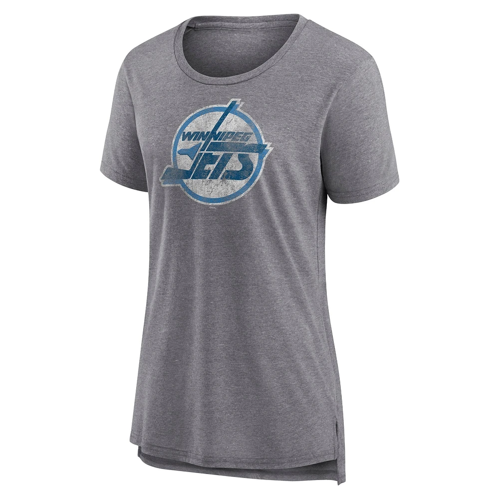 Women's Fanatics Heather Gray Winnipeg Jets Special Edition 2.0 Modern T-Shirt