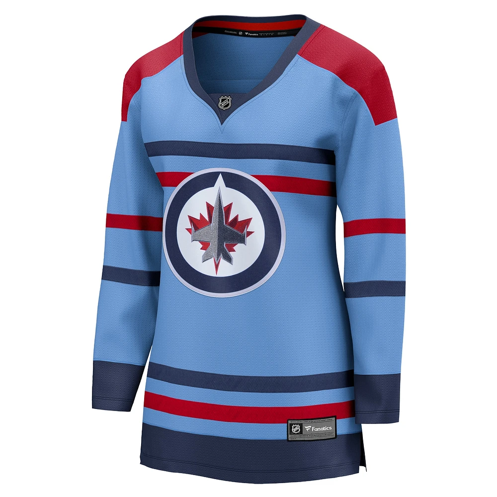 Women's Fanatics  Light Blue Winnipeg Jets Anniversary Premier Breakaway Jersey