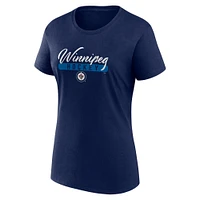 Women's Fanatics Navy/Blue Winnipeg Jets Fan Two-Pack T-Shirt Set