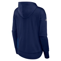 Women's Fanatics Navy Winnipeg Jets Authentic Pro Scuba Full-Zip Hoodie