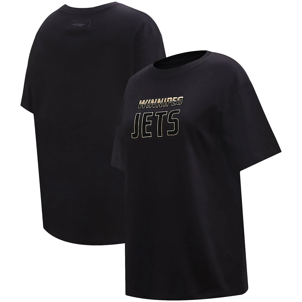 Women's Pro Standard Black Winnipeg Jets Boxy T-Shirt