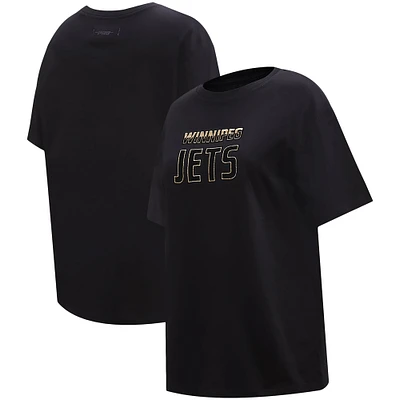 Women's Pro Standard Black Winnipeg Jets Boxy T-Shirt