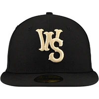 Men's New Era Black Winston-Salem Dash Authentic Collection 59FIFTY Fitted Hat