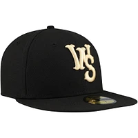 Men's New Era Black Winston-Salem Dash Authentic Collection 59FIFTY Fitted Hat