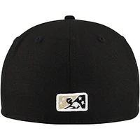 Men's New Era Black Winston-Salem Dash Authentic Collection 59FIFTY Fitted Hat