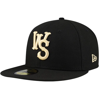 Men's New Era Black Winston-Salem Dash Authentic Collection 59FIFTY Fitted Hat