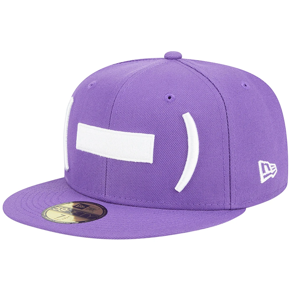 Casquette ajustée New Era Winston-Salem Dash Theme Nights Hyphen 59FIFTY violette pour homme