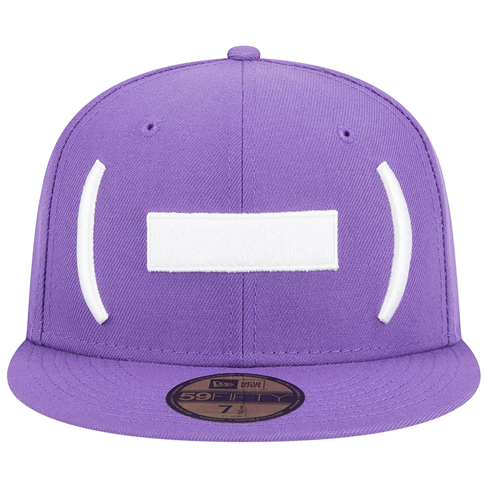 Casquette ajustée New Era Winston-Salem Dash Theme Nights Hyphen 59FIFTY violette pour homme
