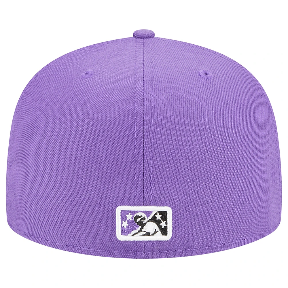 Casquette ajustée New Era Winston-Salem Dash Theme Nights Hyphen 59FIFTY violette pour homme