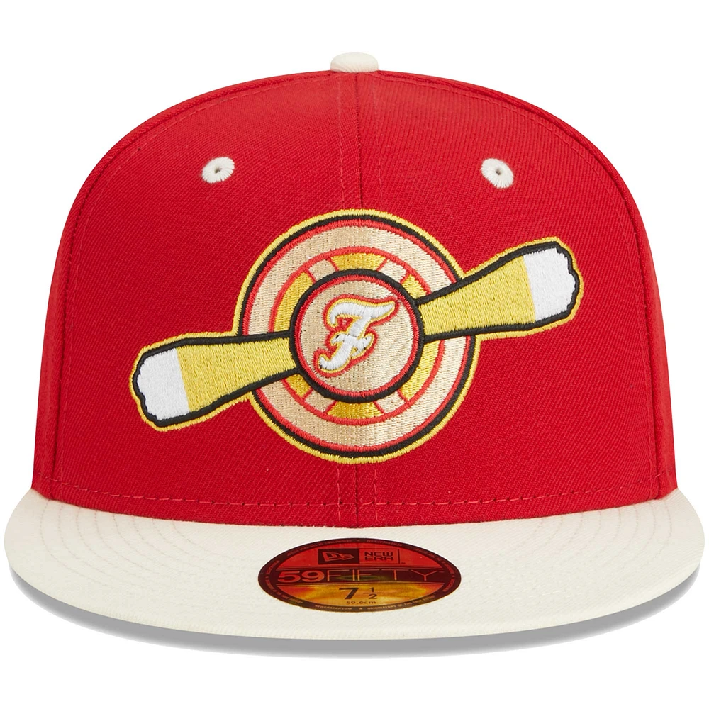 Men's New Era Red Winston-Salem Dash Theme Nights Flight  59FIFTY Fitted Hat
