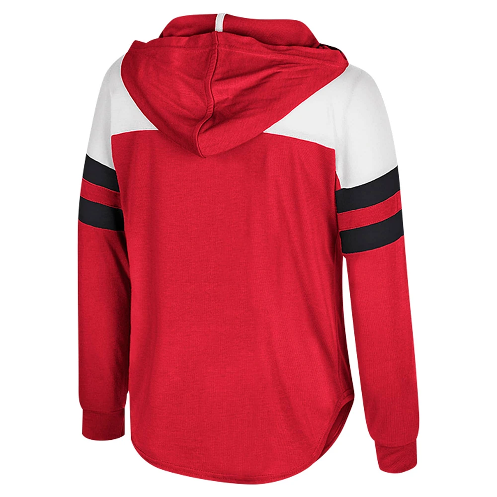 Girls Youth Colosseum Red Wisconsin Badgers Reflection Hoodie Long Sleeve T-Shirt