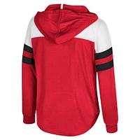 Girls Youth Colosseum Red Wisconsin Badgers Reflection Hoodie Long Sleeve T-Shirt