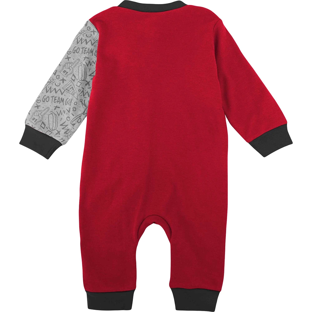 Infant Red Wisconsin Badgers Playbook Two-Tone Sleeper