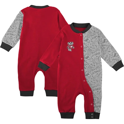 Infant Red Wisconsin Badgers Playbook Dormeuse bicolore