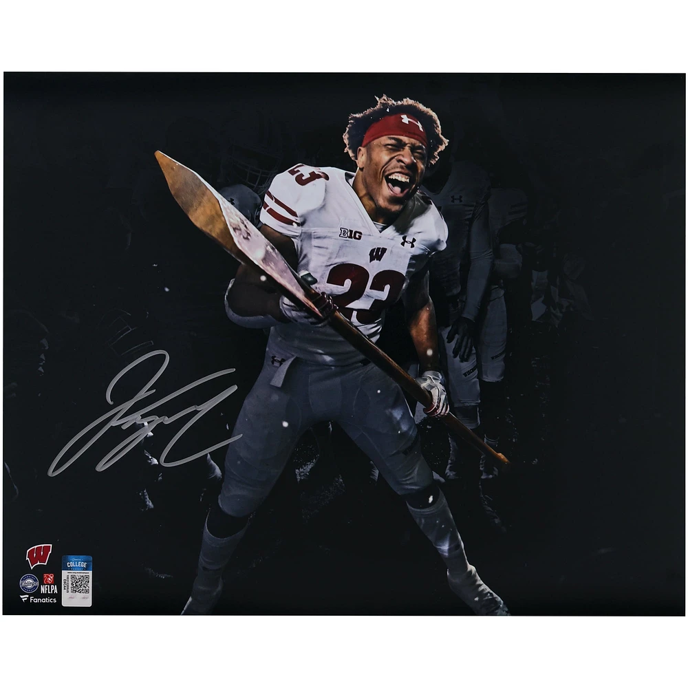 Jonathan Taylor Wisconsin Badgers Autographed 16" x 20" Spotlight Paddle Photograph 