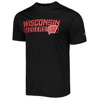 Men's Champion Black Wisconsin Badgers Impact Knockout T-Shirt