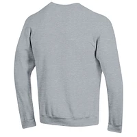 Men's Champion Heather Gray Wisconsin Badgers Arch Pill Sweatshirt