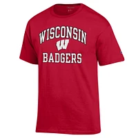 Men's Champion Red Wisconsin Badgers High Motor T-Shirt