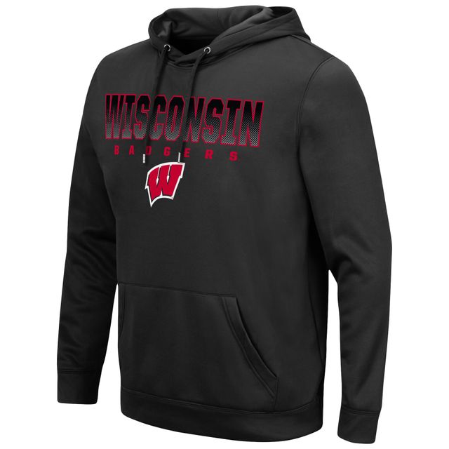 Sweat à capuche Colosseum Black Wisconsin Badgers Blackout 3.0 pour homme