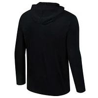 T-shirt à capuche manches longues et Colosseum Black Wisconsin Badgers pour hommes Color Pop Active Blend 2-Hit