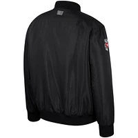 Men's Colosseum  Black Wisconsin Badgers Full-Zip Bomber Jacket