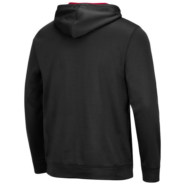 Sweat à capuche Colosseum Black Wisconsin Badgers Slash Stack 2.0 pour homme