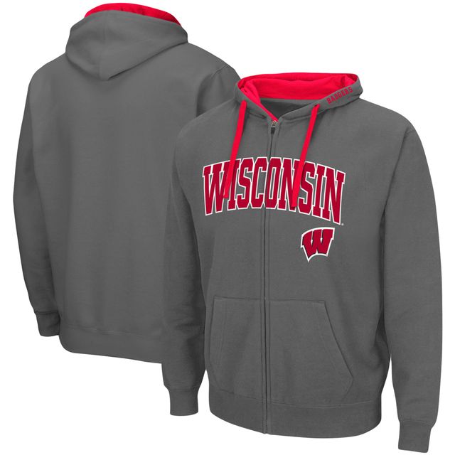 Sweat à capuche Colosseum Charcoal Wisconsin Badgers Big & Tall pour homme