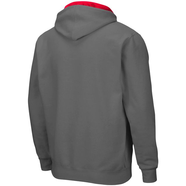 Sweat à capuche Colosseum Charcoal Wisconsin Badgers Big & Tall pour homme