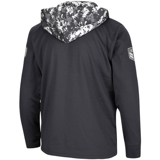 Sweat à capuche Colosseum Charcoal Wisconsin Badgers OHT Military Appreciation Digi Camo pour homme
