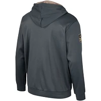Men's Colosseum Charcoal Wisconsin Badgers OHT Military Appreciation Pullover Hoodie