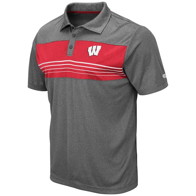Polo Colosseum pour hommes, anthracite chiné Wisconsin Badgers Smithers