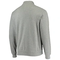 Men's Colosseum Heathered Gray Wisconsin Badgers Tortugas Team Logo Quarter-Zip Jacket