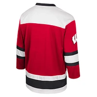 Men's Colosseum  Red Wisconsin Badgers Athletic Machine Fashion Hockey Jersey