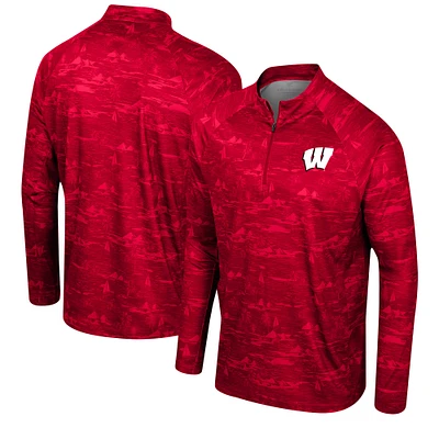 Veste à quart de zip Carson Colosseum Red Wisconsin Badgers pour hommes